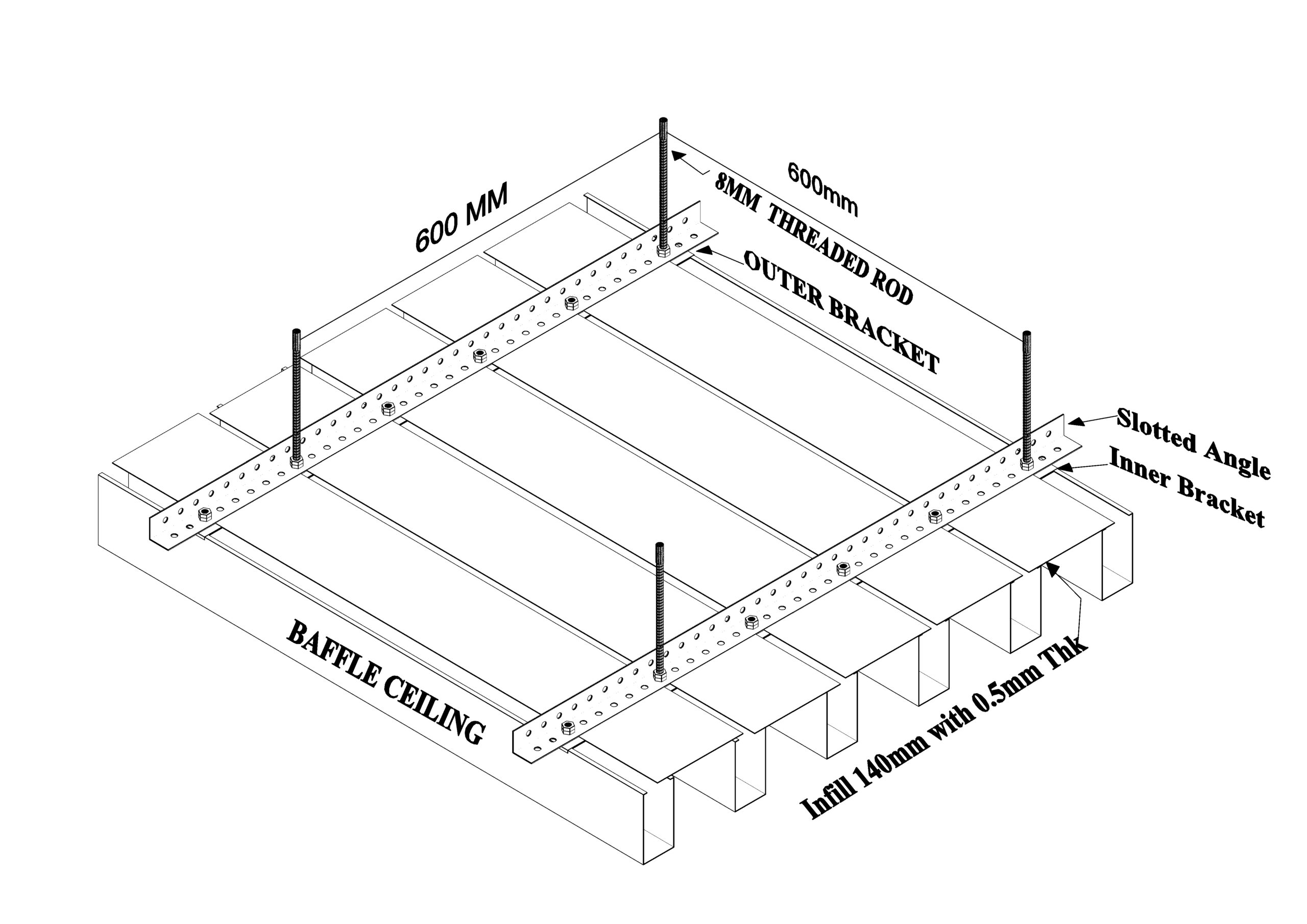 Baffle Close Ceiling